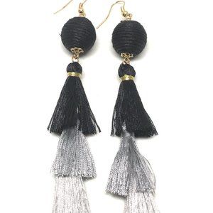 ombre tassel tier earrings